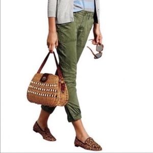 CAbi Traveler Zip Ankle Green Jogger Pants